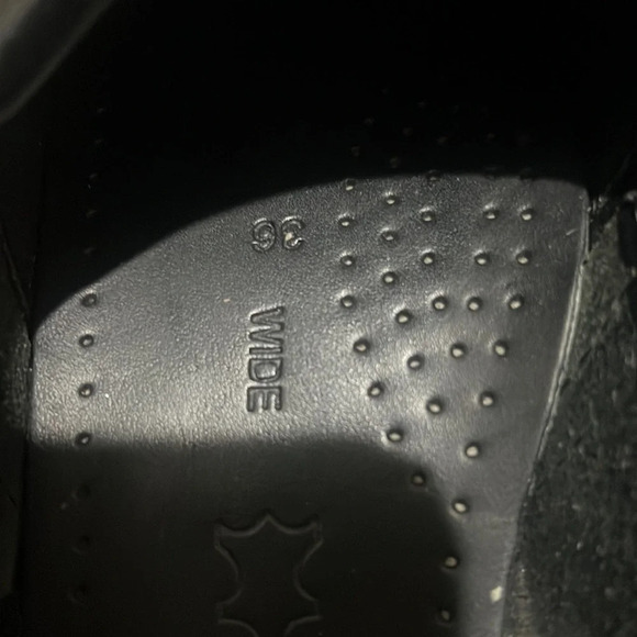 Dansko Classic Black Patient Leather Nursing Comfort Clog Shoes 36 Wide - Picture 8 of 10